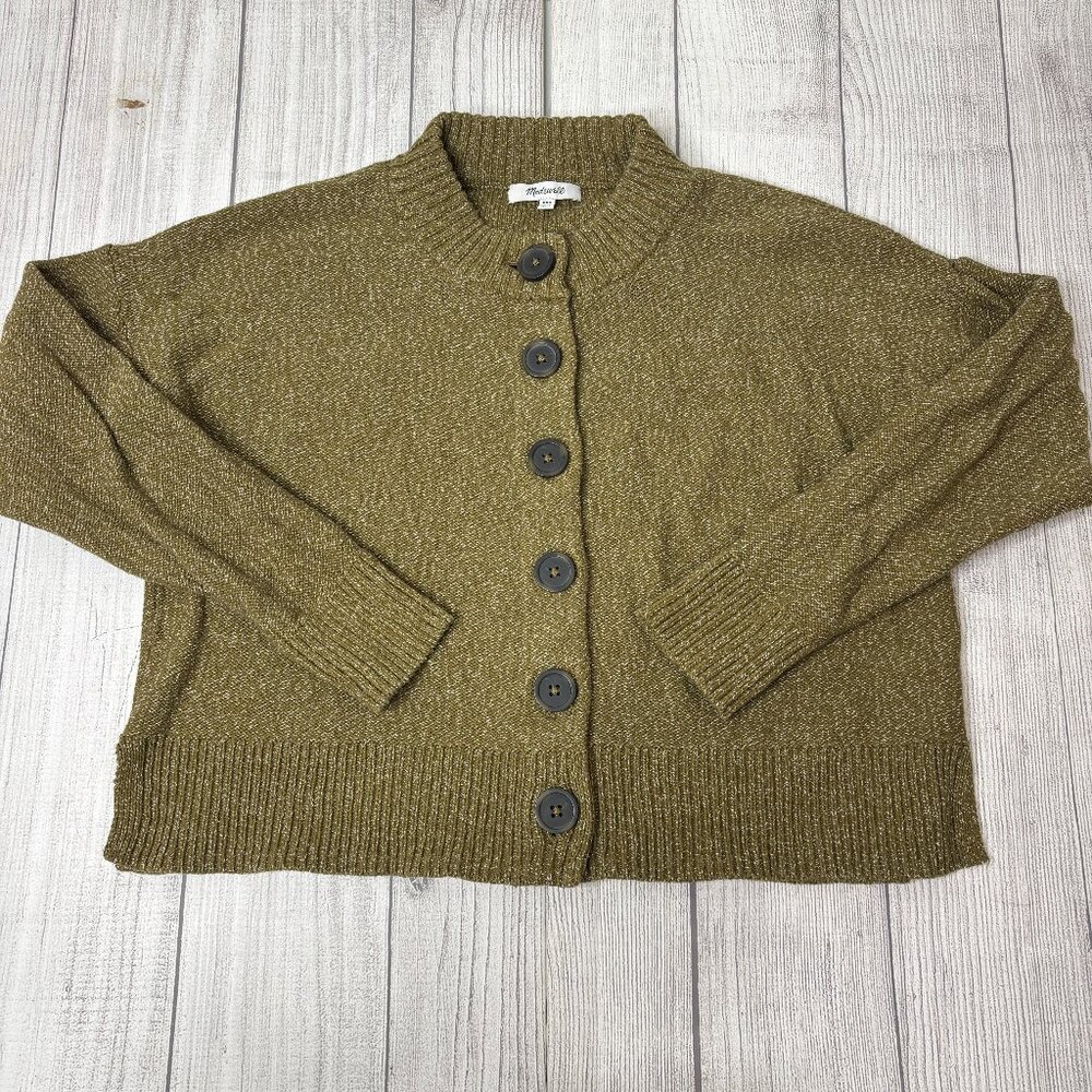 Madewell Green Speckled Cardigan Size XXS